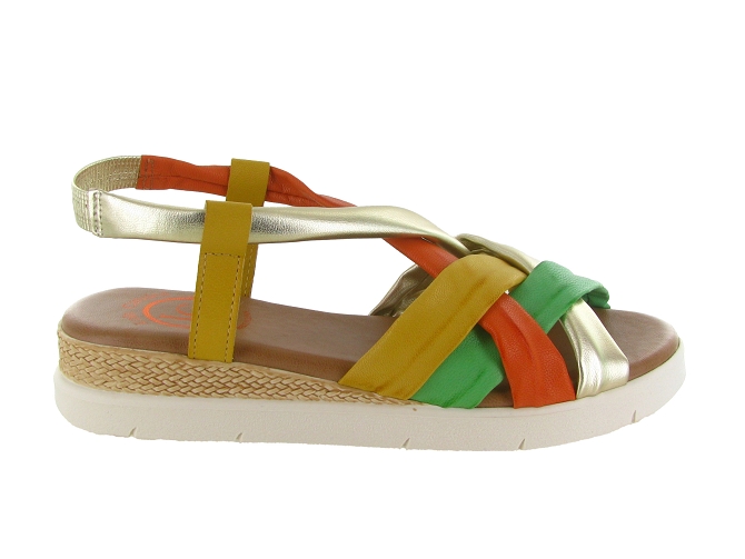 sandales et nu pieds - Confort - femme - Cuir - Multicolor - Lola canales6794301_2