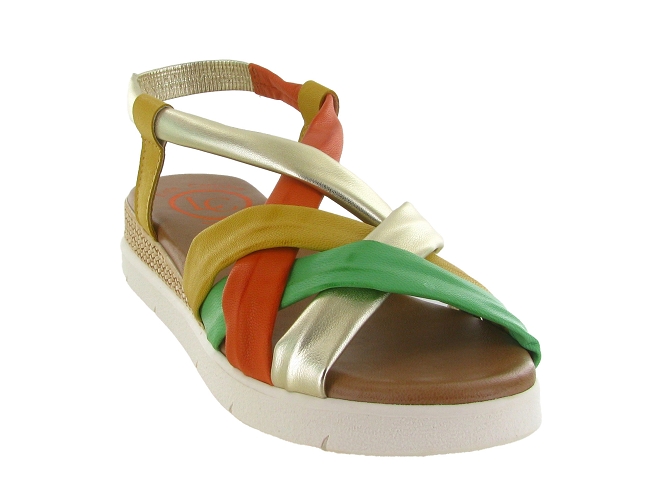 sandales et nu pieds - Confort - femme - Cuir - Multicolor - Lola canales6794301_3