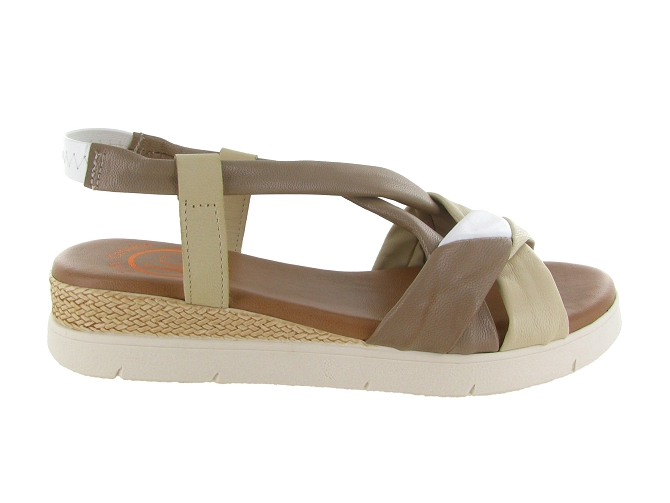 sandales et nu pieds - Confort - femme - Cuir - Gris - Lola canales6794401_2