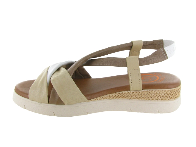 sandales et nu pieds - Confort - femme - Cuir - Gris - Lola canales6794401_4