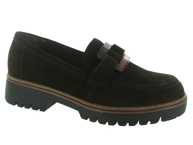 mocassins - Elégant - femme - Cuir - Marron - Tamaris