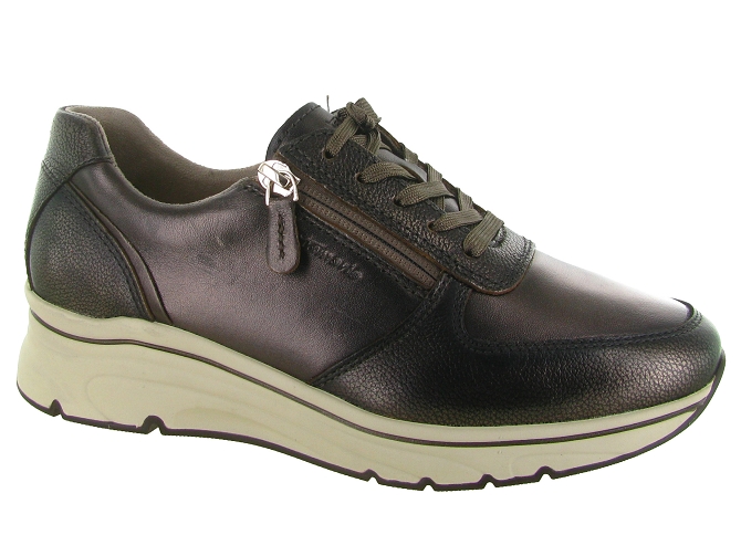 baskets et sneakers - Confort - femme - Cuir - Bronze - Tamaris