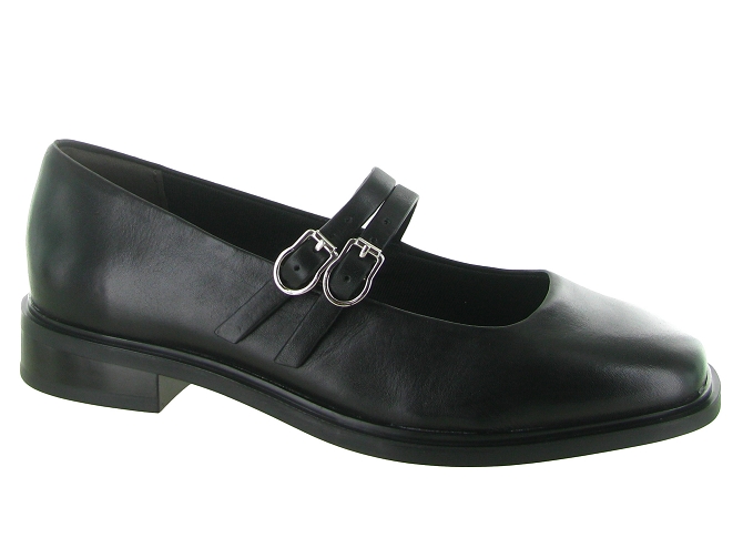 ballerines - Ballerine plate - femme - Cuir - Noir - Tamaris