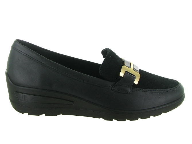 mocassins - Compensé - femme - Cuir - Noir - Ara6804001_2