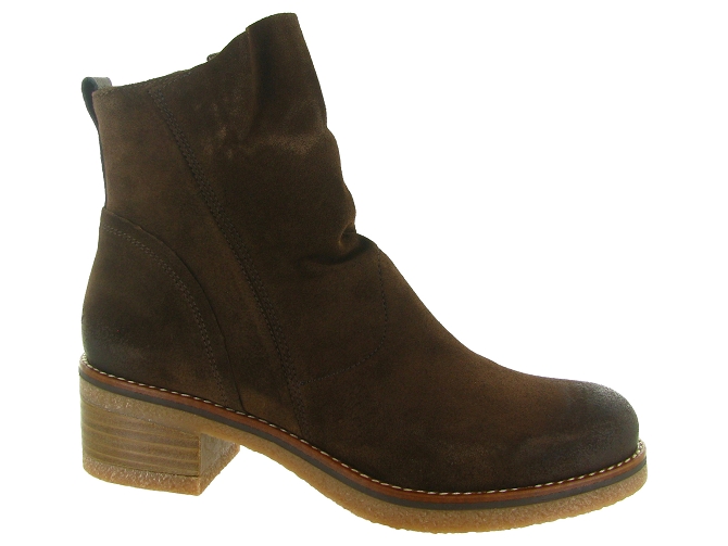 bottines et boots - Casual - femme - Nubuck - Marron - Minka design