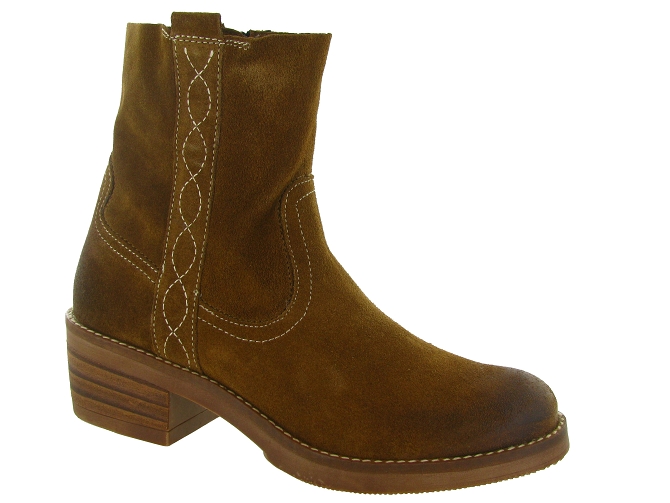 bottines et boots - Casual - femme - Nubuck - Camel - Minka design