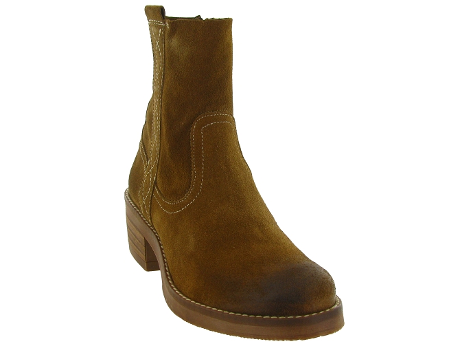 bottines et boots - Casual - femme - Nubuck - Camel - Minka design6806201_3