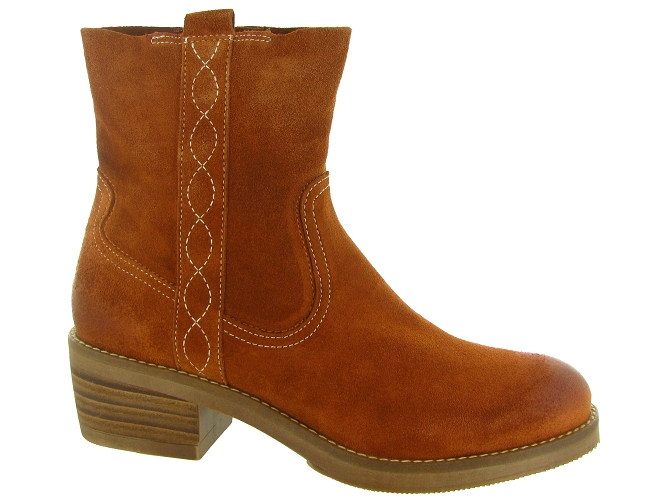 bottines et boots - Casual - femme - Nubuck - Orange - Minka design