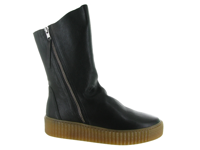 bottes - Casual - femme - Cuir - Noir - Armando
