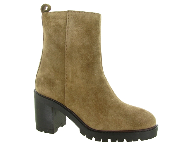bottines et boots - Casual - femme - Nubuck - Taupe - Alpe