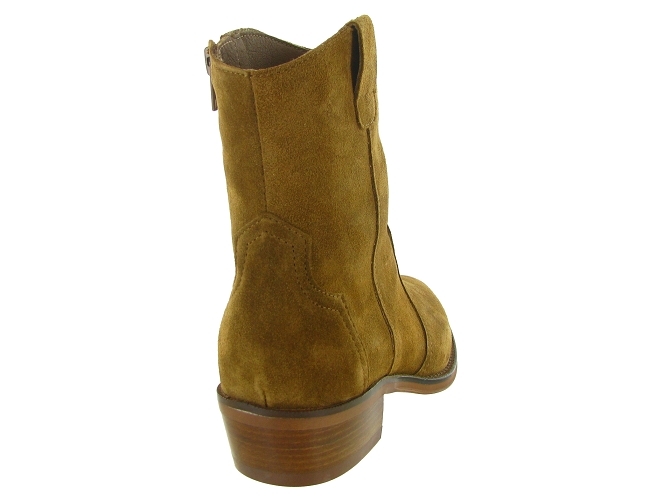 bottines et boots - Santiag - femme - Nubuck - Camel - Alpe6808601_5