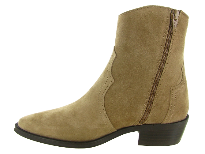 bottines et boots - Santiag - femme - Nubuck - Taupe - Alpe6808602_4
