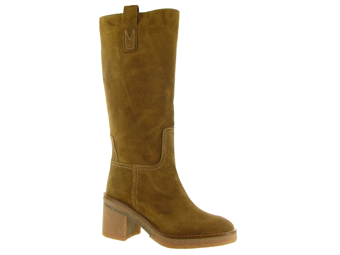bottes - Casual - femme - Nubuck - Camel - Alpe