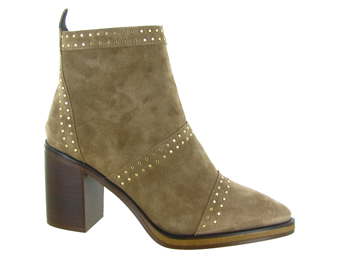 bottines et boots - Casual - femme - Nubuck - Taupe - Alpe