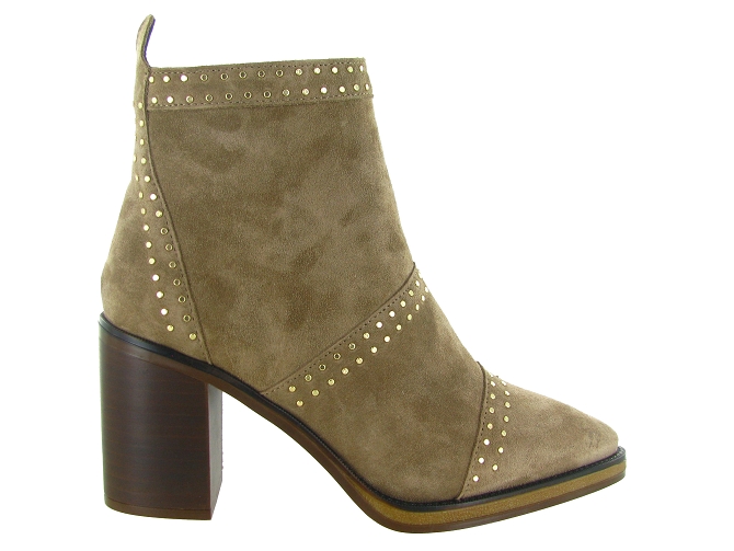 bottines et boots - Casual - femme - Nubuck - Taupe - Alpe6809201_2