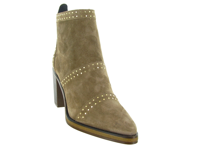bottines et boots - Casual - femme - Nubuck - Taupe - Alpe6809201_3