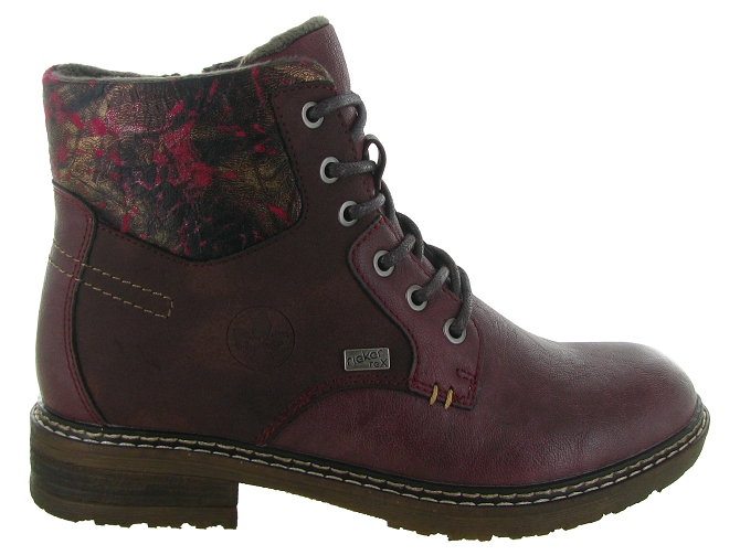 apres ski bottes fourrees - Bottine chaude - femme - Synthétique - Bordeaux - Rieker6809801_2