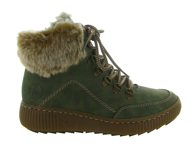 apres ski bottes fourrees - Chaussure neige - femme - Synthétique - Vert - Rieker6810501_2