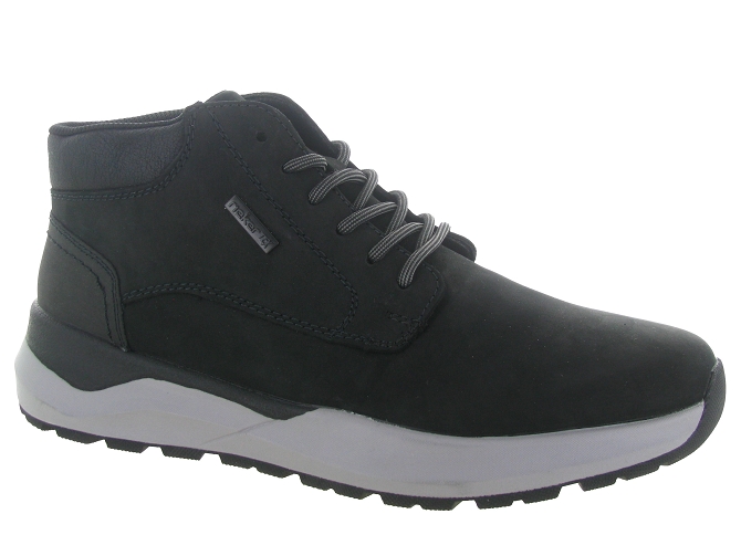 chaussures a lacets - Confort et décontracté - homme - Cuir - Noir - Rieker