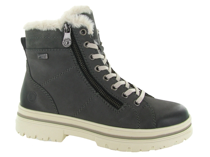 apres ski bottes fourrees - Chaussure neige - femme - Cuir - Gris - Remonte