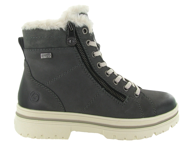 apres ski bottes fourrees - Chaussure neige - femme - Cuir - Gris - Remonte6811801_2
