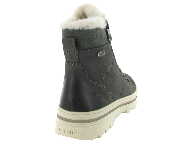 apres ski bottes fourrees - Chaussure neige - femme - Cuir - Gris - Remonte6811801_5