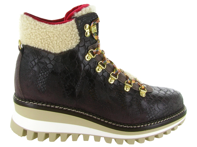 apres ski bottes fourrees - Chaussure neige - femme - Cuir - Marron - New italia shoes6812501_2
