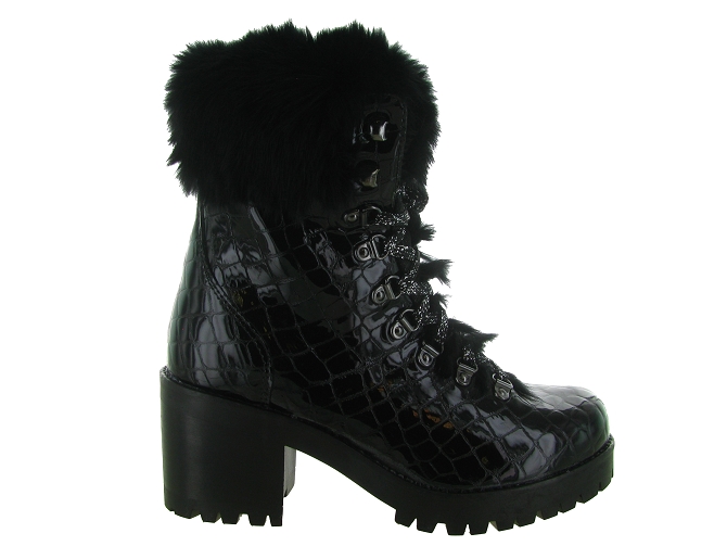 apres ski bottes fourrees - Chaussure neige - femme - Cuir - Noir - New italia shoes6812801_2