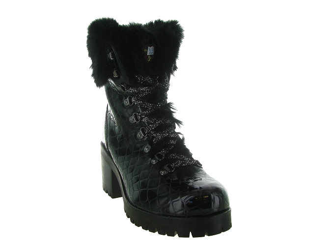 apres ski bottes fourrees - Chaussure neige - femme - Cuir - Noir - New italia shoes6812801_3