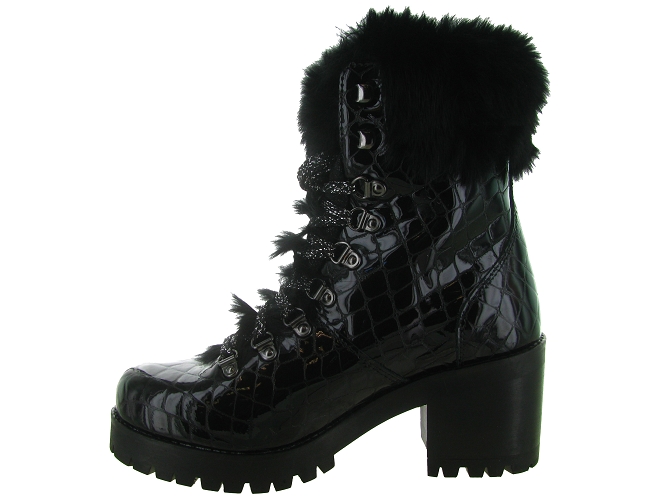 apres ski bottes fourrees - Chaussure neige - femme - Cuir - Noir - New italia shoes6812801_4