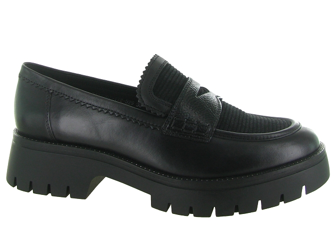 mocassins - Elégant - femme - Cuir - Noir - Regarde le ciel...