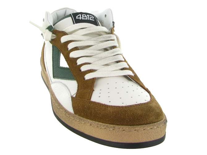 baskets et sneakers - Montante - homme - Cuir - Blanc - 4b126816201_3