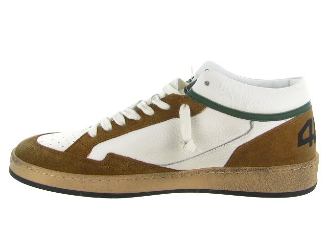 baskets et sneakers - Montante - homme - Cuir - Blanc - 4b126816201_4