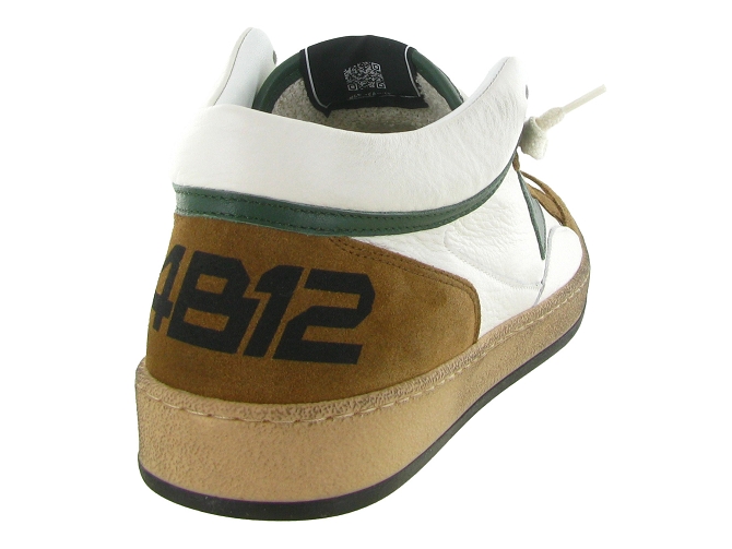 baskets et sneakers - Montante - homme - Cuir - Blanc - 4b126816201_5
