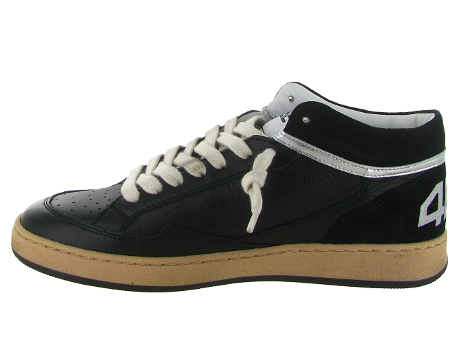 baskets et sneakers - Tendance - femme - Cuir - Noir - 4b126816501_4