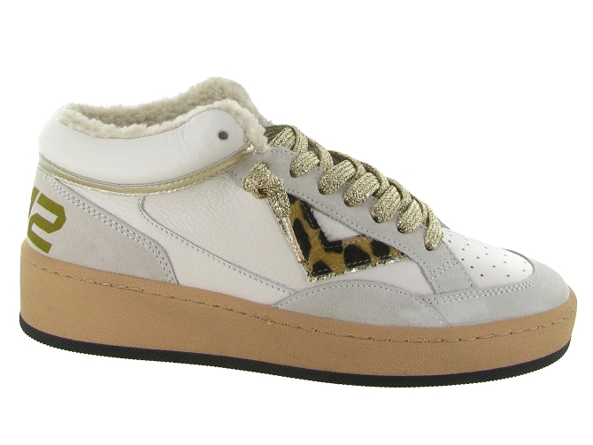 baskets et sneakers - Tendance - femme - Cuir - Blanc - 4b12