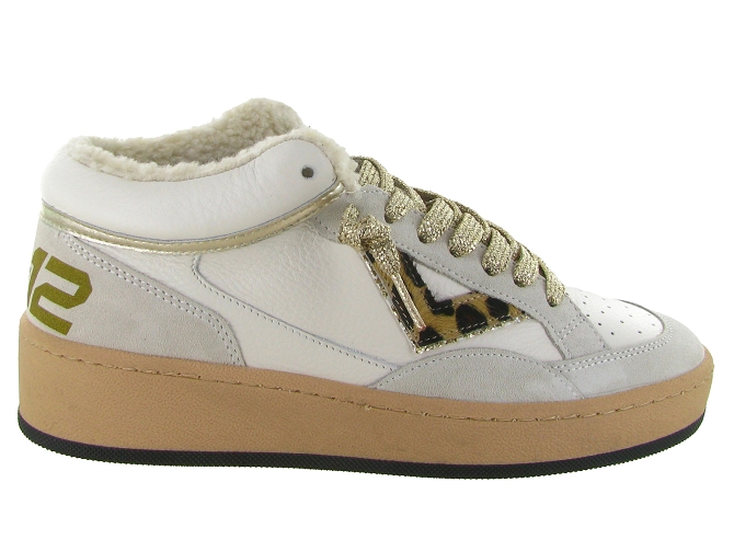 baskets et sneakers - Tendance - femme - Cuir - Blanc - 4b126816601_2