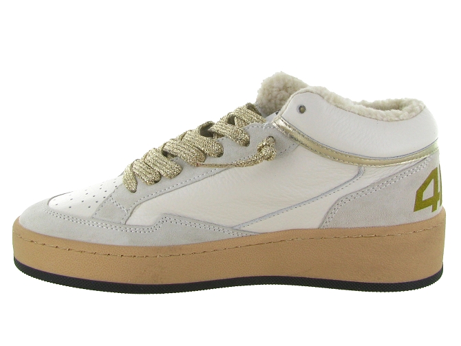 baskets et sneakers - Tendance - femme - Cuir - Blanc - 4b126816601_4