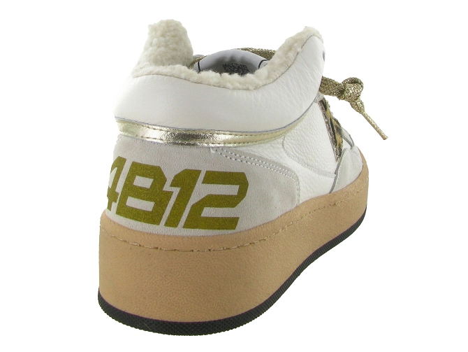 baskets et sneakers - Tendance - femme - Cuir - Blanc - 4b126816601_5