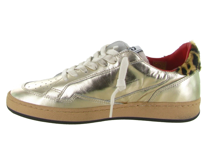 baskets et sneakers - Tendance - femme - Cuir laminé - Or - 4b126816701_4