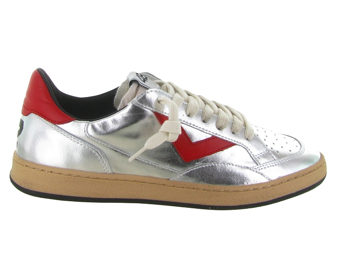 baskets et sneakers - Tendance - femme - Cuir laminé - Argent - 4b126816702_2