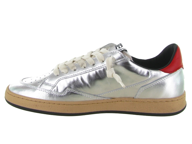 baskets et sneakers - Tendance - femme - Cuir laminé - Argent - 4b126816702_4