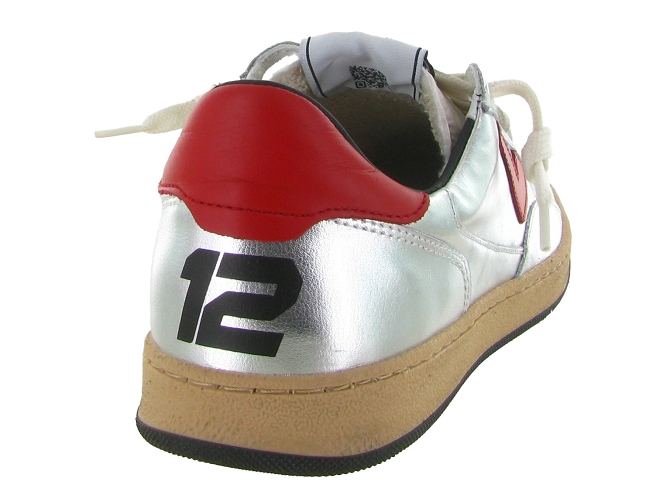 baskets et sneakers - Tendance - femme - Cuir laminé - Argent - 4b126816702_5