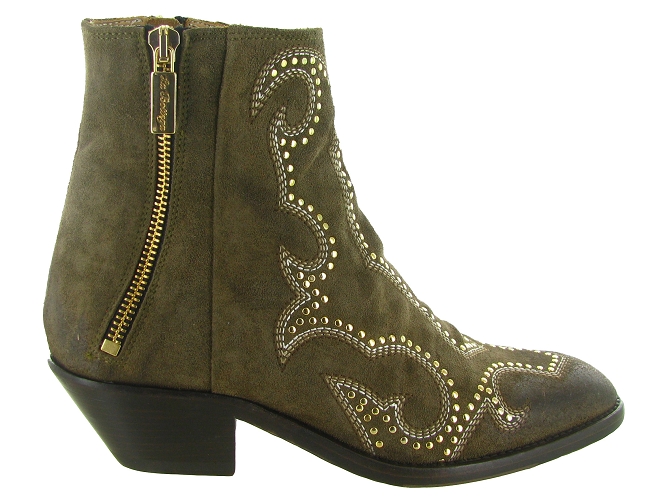bottines et boots - Santiag - femme - Nubuck - Kaki - La bottega di lisa6817201_2