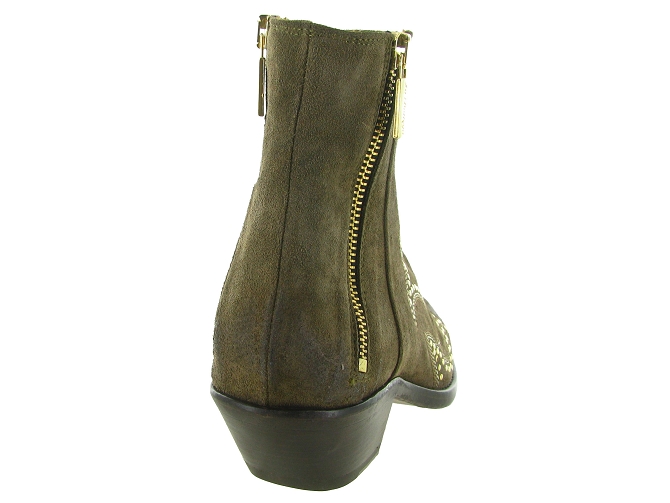 bottines et boots - Santiag - femme - Nubuck - Kaki - La bottega di lisa6817201_5