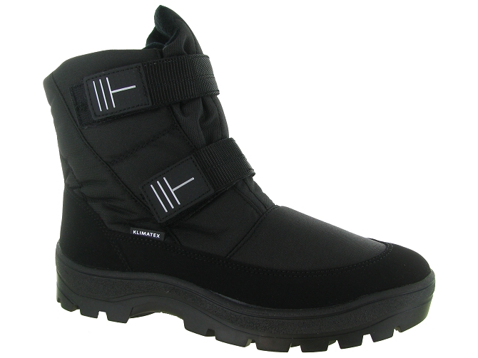 apres ski bottes fourrees - Bottes de neige - homme - Nylon - Noir - La thuile