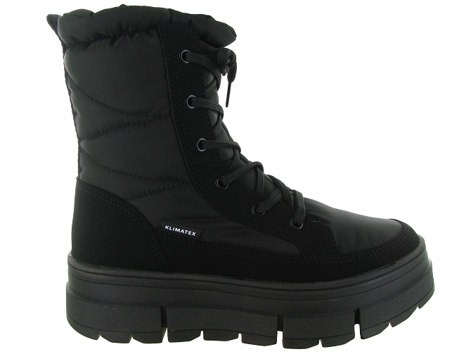 apres ski bottes fourrees - Botte de neige - femme - Nylon - Noir - La thuile6818801_2