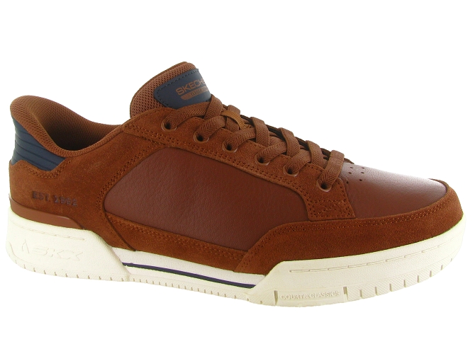 baskets et sneakers - Confort - homme - Cuir - Marron - Skechers footwear