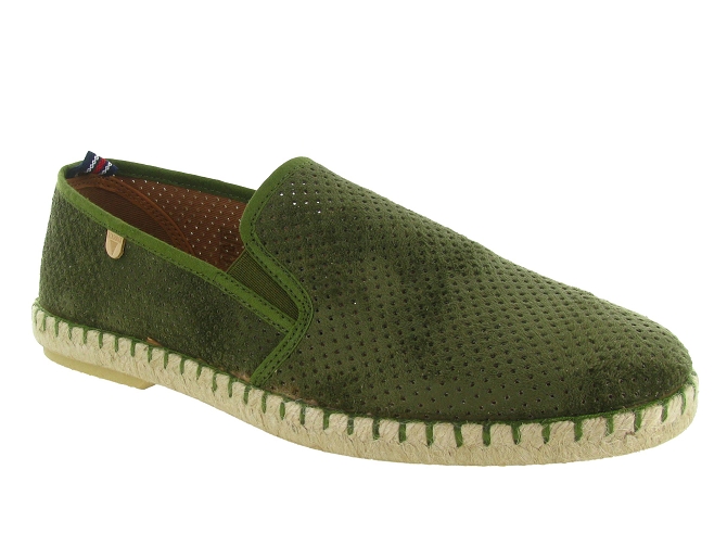 espadrilles -  - homme - Nubuck - Kaki - Verbenas