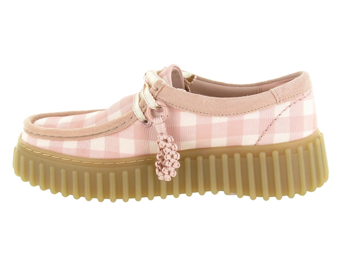 chaussures a lacets - Derby - femme - Textile - Rose - Clarks6821701_4